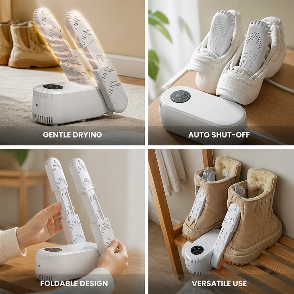 Shoe Dryer | Constant Warm Airflow, Auto Shut-Off & Foldable Design