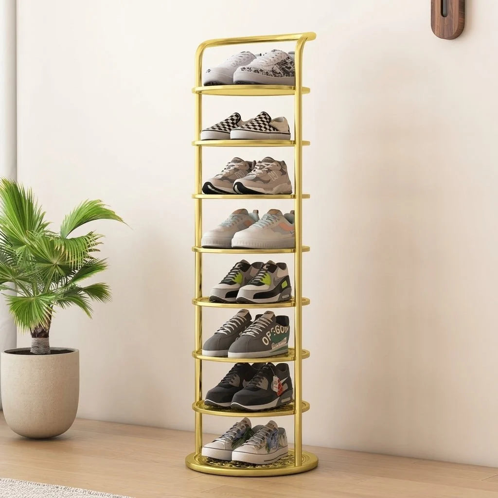 Shoe Rack | Slim & Space-Saving Metal Tower | 5–8 Tiers