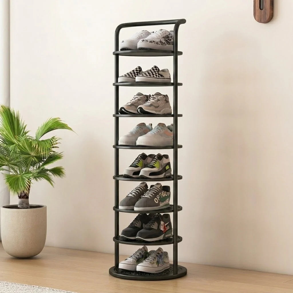 Shoe Rack | Slim & Space-Saving Metal Tower | 5–8 Tiers