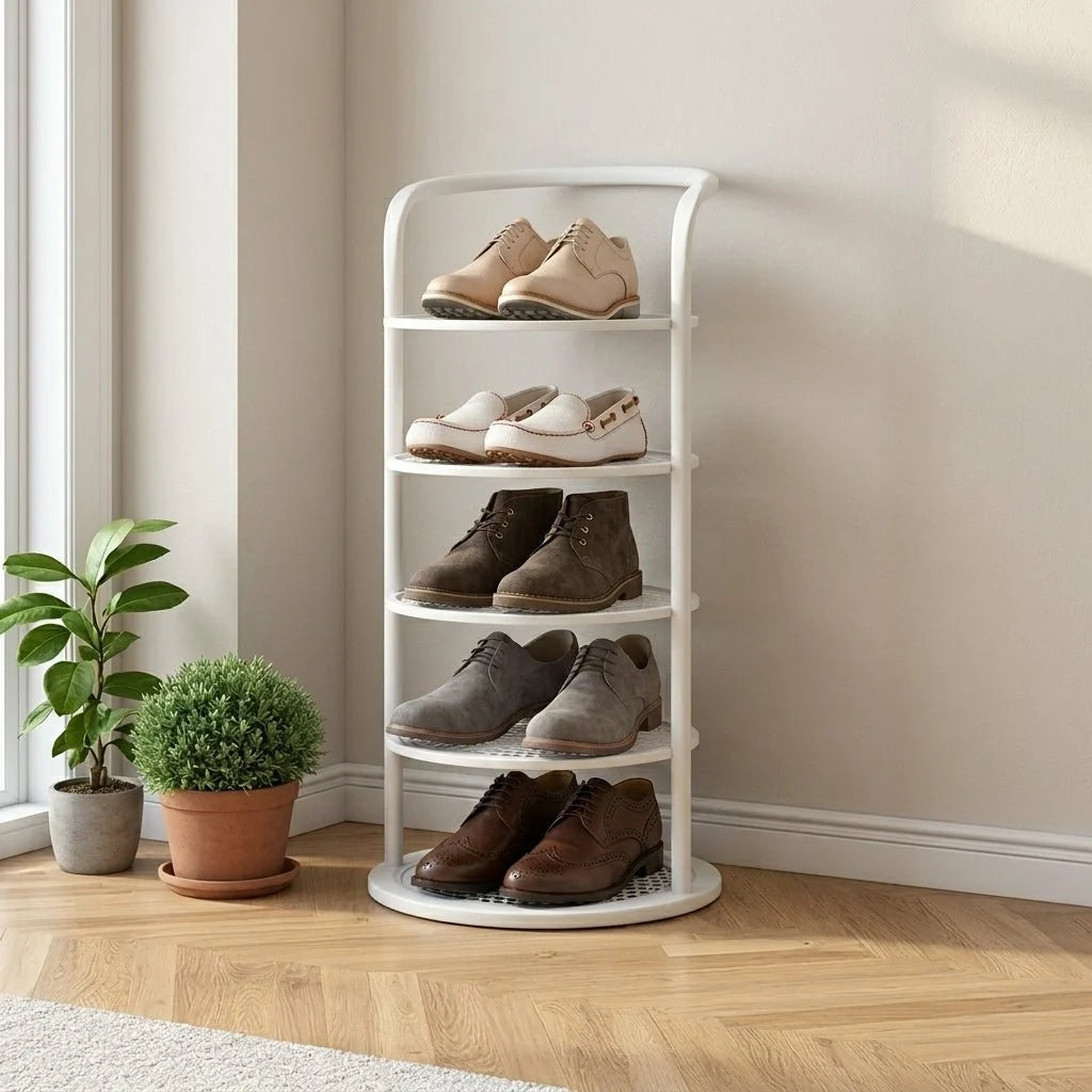 Shoe Rack | Slim & Space-Saving Metal Tower | 5–8 Tiers