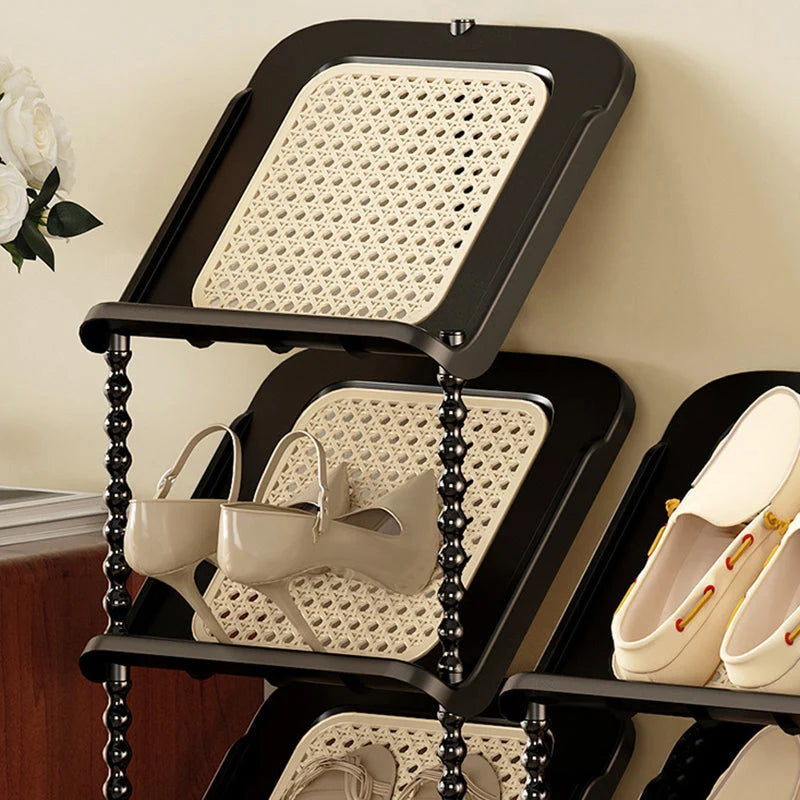 Shoe Storage Rack | Space-Saving Retro Style | 2–7 Tiers