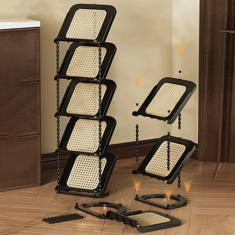 Shoe Storage Rack | Space-Saving Retro Style | 2–7 Tiers