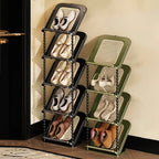 Shoe Storage Rack | Space-Saving Retro Style | 2–7 Tiers