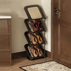 Shoe Storage Rack | Space-Saving Retro Style | 2–7 Tiers