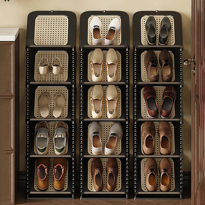 Shoe Storage Rack | Space-Saving Retro Style | 2–7 Tiers