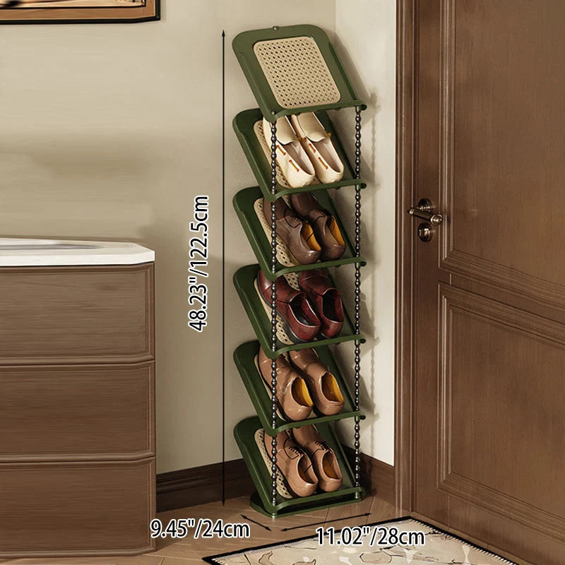 Shoe Storage Rack | Space-Saving Retro Style | 2–7 Tiers