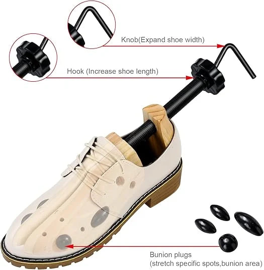Shoe Stretcher | Natural Wood & Adjustable Fit | Sizes S–L