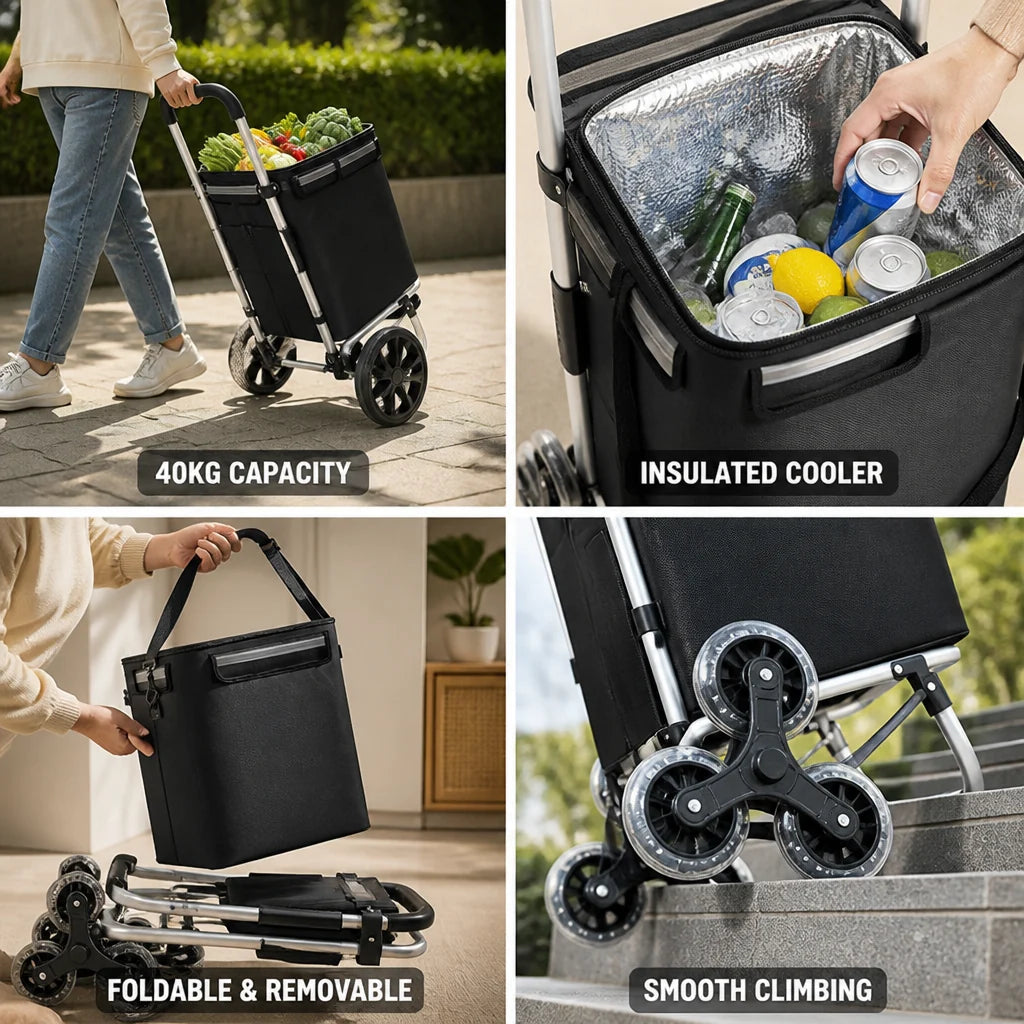 Shopping Trolley | Insulated & Foldable | 40 kg Capacity