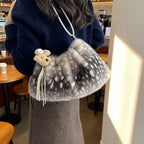 Shoulder Bag | Plush Faux Fur & Adjustable Strap