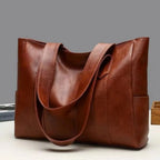 Shoulder Bag | PU Leather, Zip Closure & Multiple Pockets