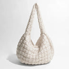 Shoulder Bag | Quilted Oversized Nylon & Polyester | 48 x 35 x 18 cm