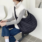 Shoulder Bag | Quilted Oversized Nylon & Polyester | 48 x 35 x 18 cm