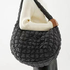 Shoulder Bag | Quilted Oversized Nylon & Polyester | 48 x 35 x 18 cm