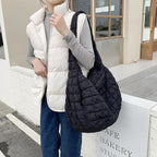 Shoulder Bag | Quilted Oversized Nylon & Polyester | 48 x 35 x 18 cm