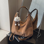 Shoulder Bag | Soft Suede, Spacious & Convertible Strap
