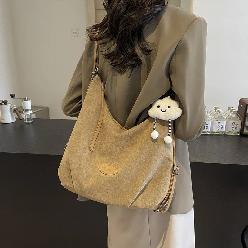 Shoulder Bag | Soft Suede, Spacious & Convertible Strap