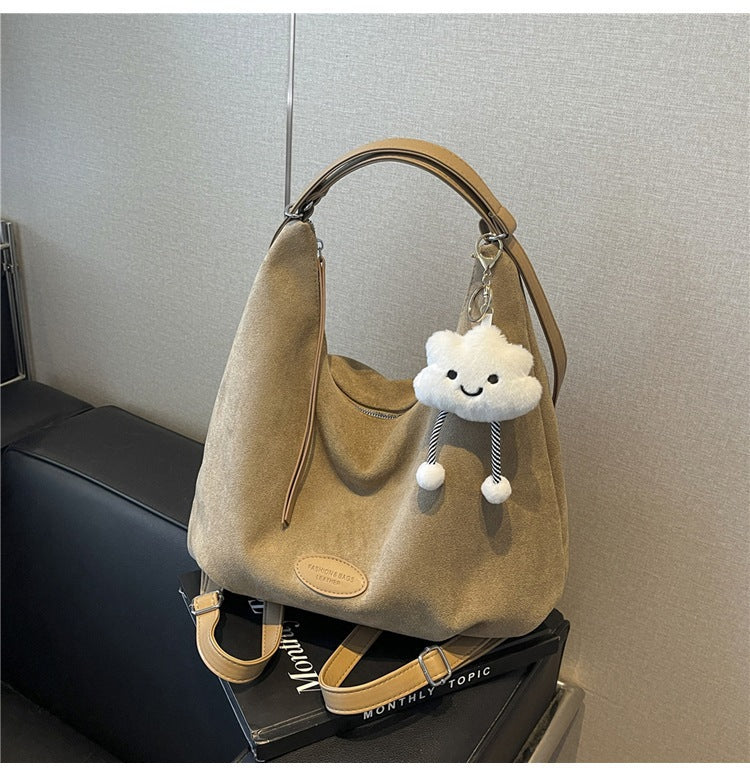 Shoulder Bag | Soft Suede, Spacious & Convertible Strap