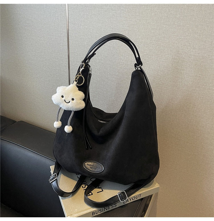 Shoulder Bag | Soft Suede, Spacious & Convertible Strap
