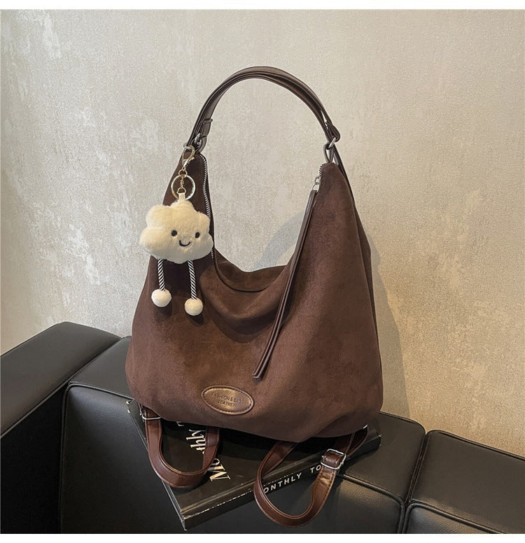 Shoulder Bag | Soft Suede, Spacious & Convertible Strap