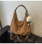 Shoulder Bag | Soft Suede, Spacious & Convertible Strap