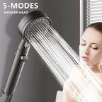 Shower Head | High-Pressure Air Injection & Self-Cleaning Silicone Nozzles