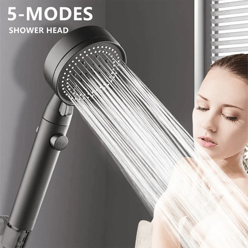 Shower Head | High-Pressure Air Injection & Self-Cleaning Silicone Nozzles