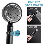 Shower Head | High-Pressure Air Injection & Self-Cleaning Silicone Nozzles