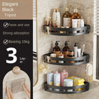 Shower Shelf | Corner Design & No-Drill Adhesive Mount
