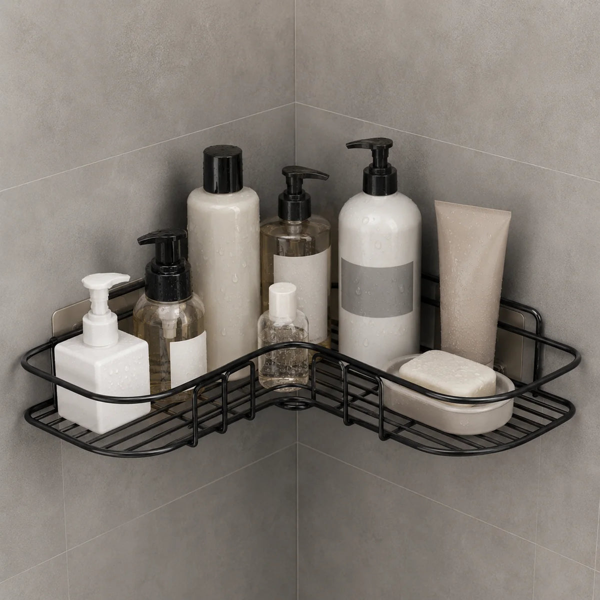Shower Shelf | Corner Rustproof & Adhesive Mount