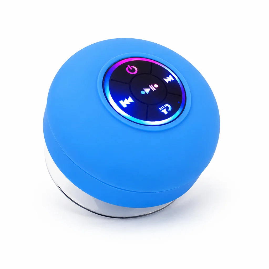 Shower Speaker | Waterproof Suction Cup Built-In Controls | Up to 8 Hours