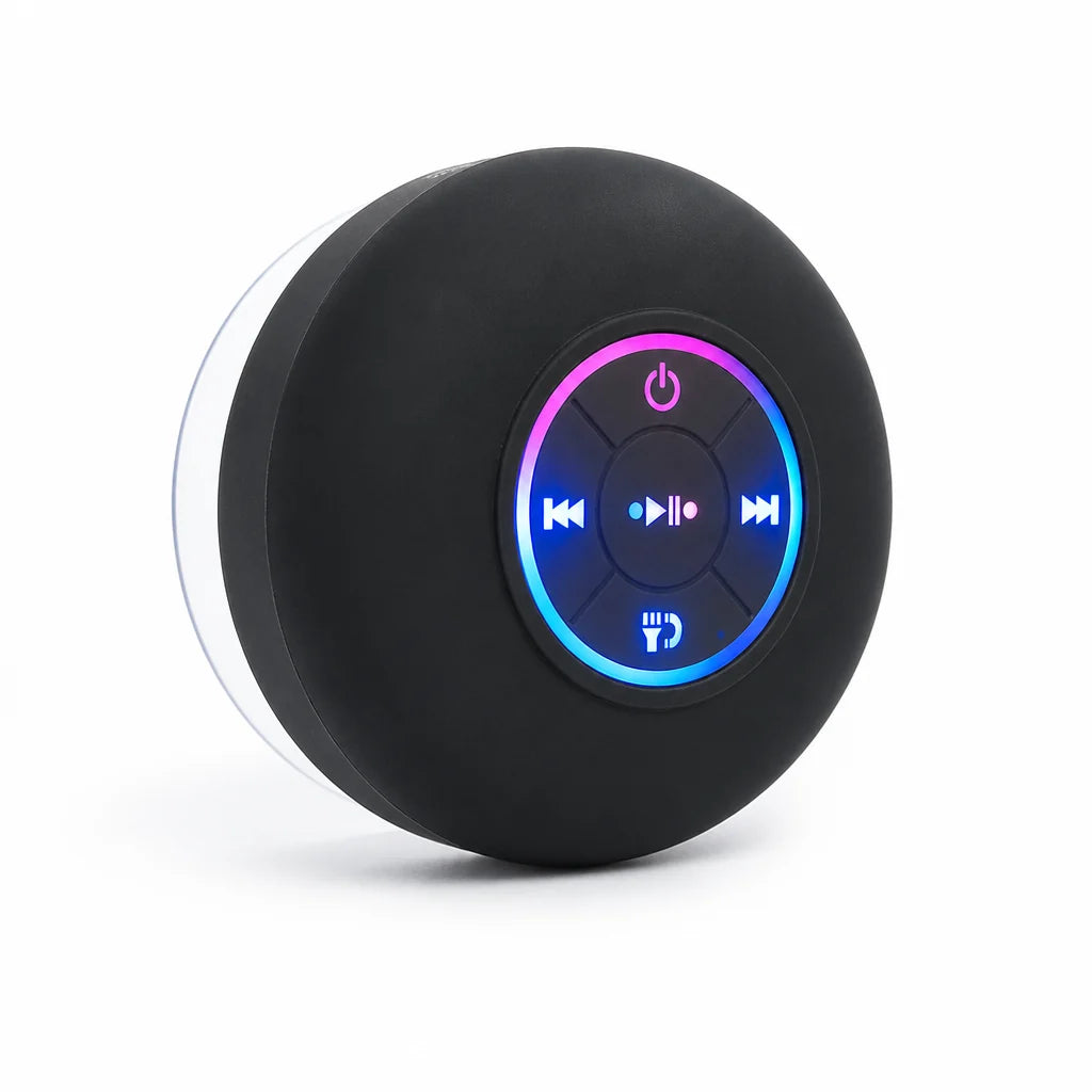 Shower Speaker | Waterproof Suction Cup Built-In Controls | Up to 8 Hours