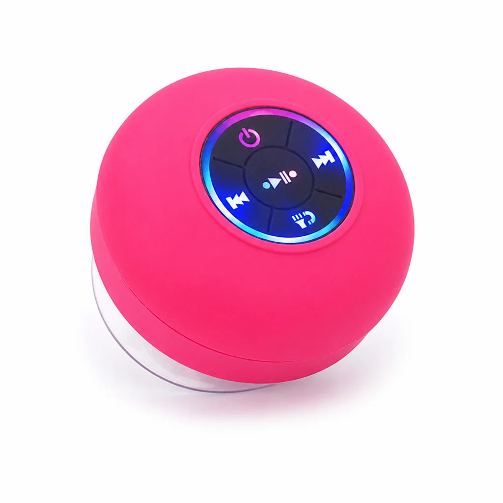 Shower Speaker | Waterproof Suction Cup Built-In Controls | Up to 8 Hours
