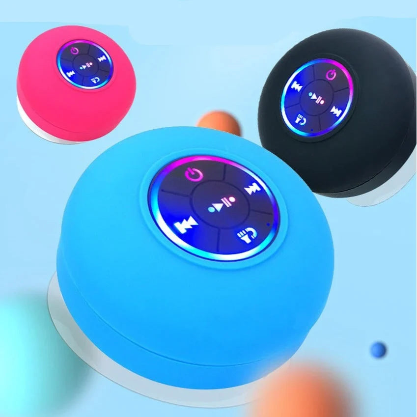 Shower Speaker | Waterproof Suction Cup Built-In Controls | Up to 8 Hours
