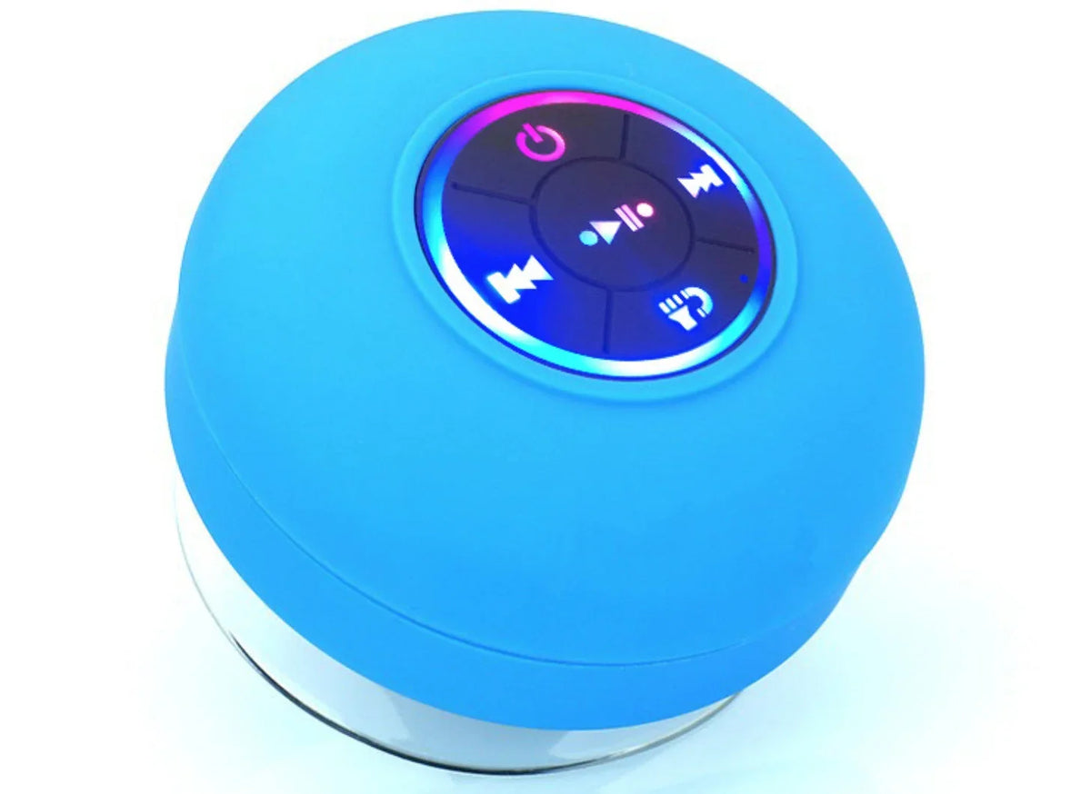 Shower Speaker | Waterproof Suction Cup Built-In Controls | Up to 8 Hours