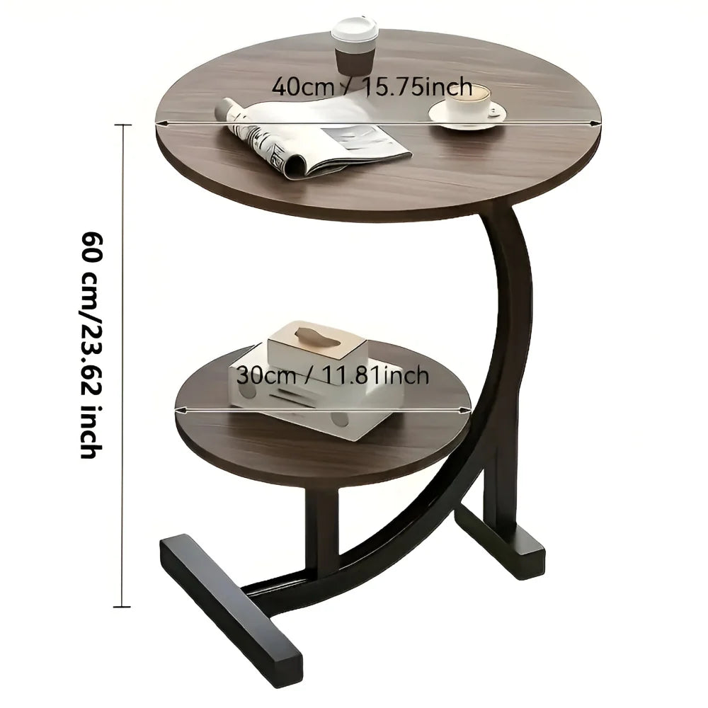 Side Table | Portable & Expandable Double-Layer | 40 x 60 cm