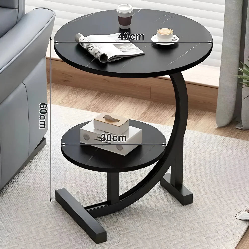 Side Table | Portable & Expandable Double-Layer | 40 x 60 cm
