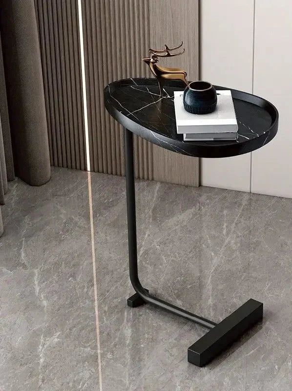 Side Table | Solid Wood & Metal Space-Saving