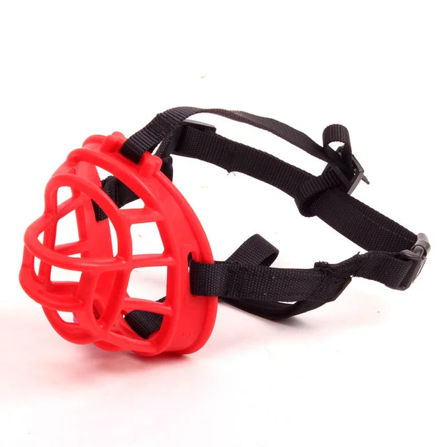 Dog Muzzle | Soft Silicone Cage Design | Adjustable Straps