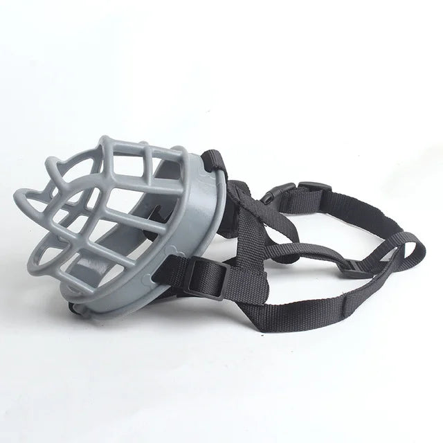 Dog Muzzle | Soft Silicone Cage Design | Adjustable Straps