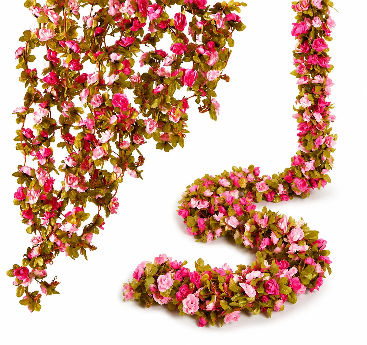 Silk Rose Garland | High-Quality & Long-Lasting | 230 cm