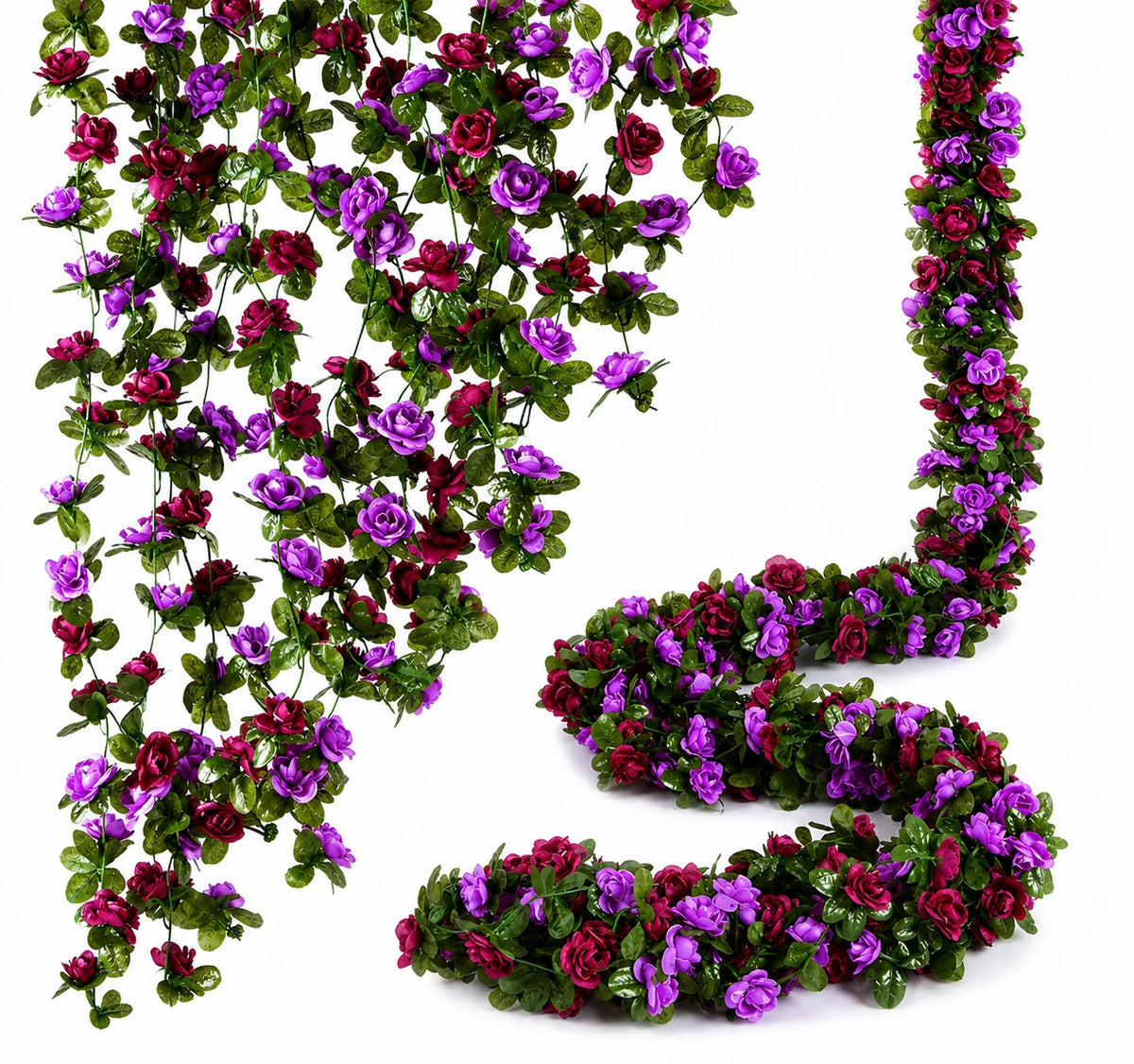 Silk Rose Garland | High-Quality & Long-Lasting | 230 cm