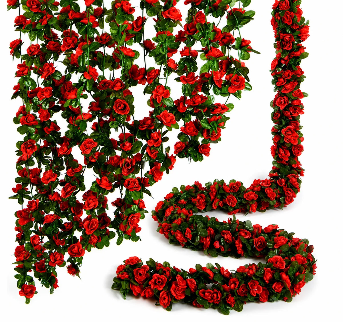 Silk Rose Garland | High-Quality & Long-Lasting | 230 cm