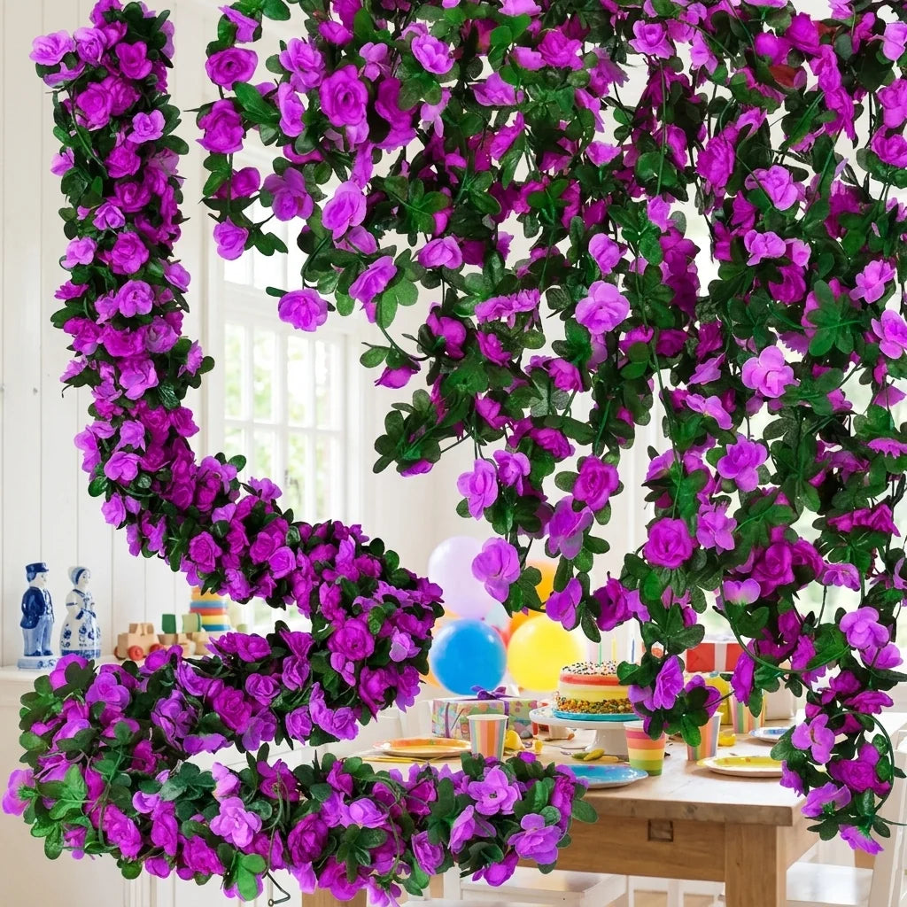 Silk Rose Garland | High-Quality & Long-Lasting | 230 cm