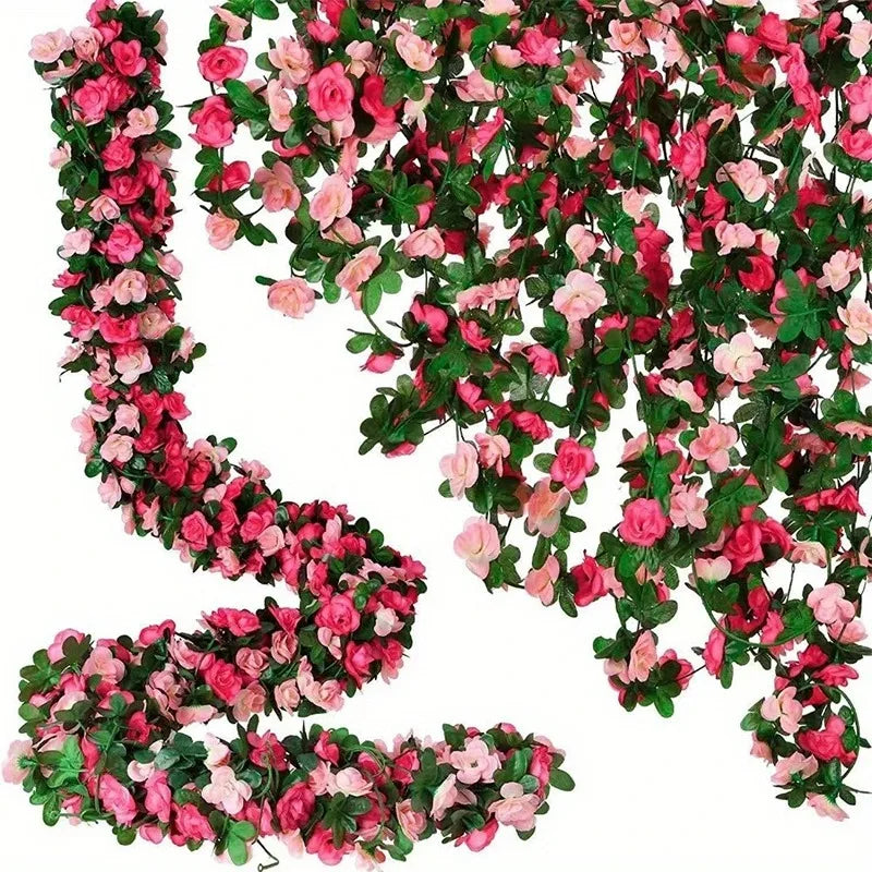 Silk Rose Garland | High-Quality & Long-Lasting | 230 cm