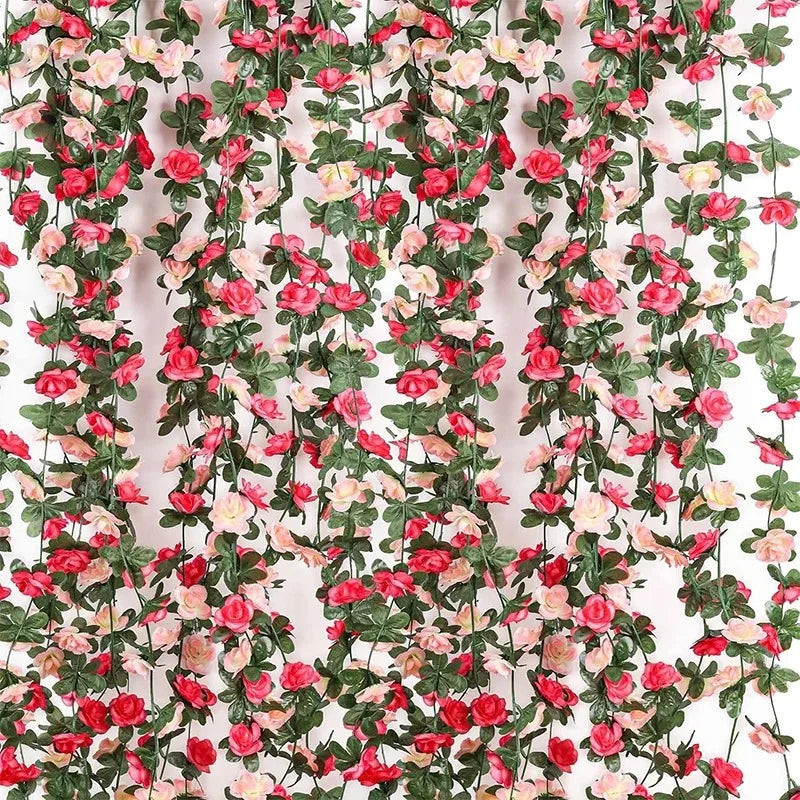 Silk Rose Garland | High-Quality & Long-Lasting | 230 cm