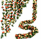 Silk Rose Garland | High-Quality & Long-Lasting | 230 cm