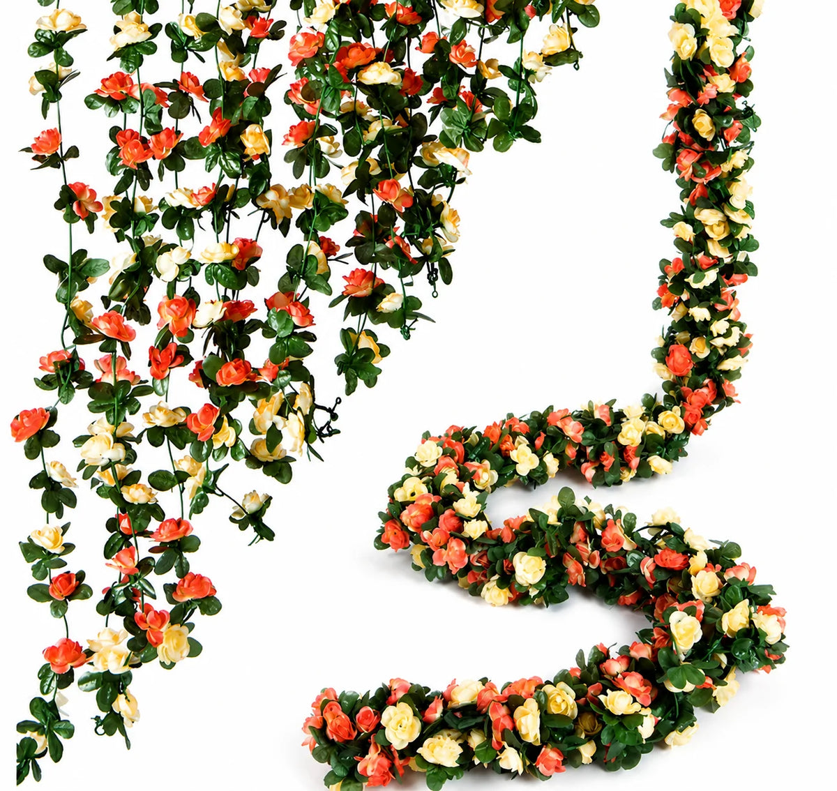 Silk Rose Garland | High-Quality & Long-Lasting | 230 cm