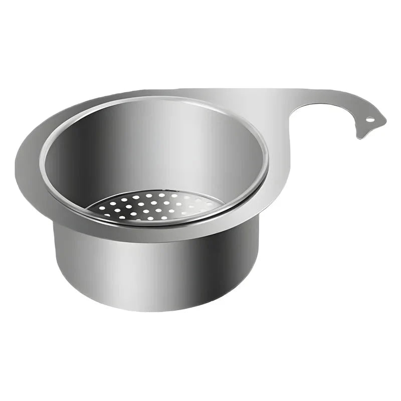 Sink Strainer Basket | Brushed Stainless Steel & Corner-Hanging