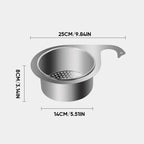 Sink Strainer Basket | Brushed Stainless Steel & Corner-Hanging