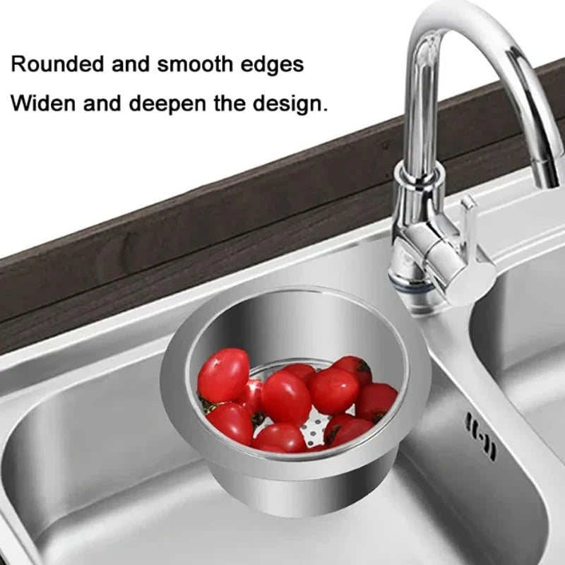 Sink Strainer Basket | Brushed Stainless Steel & Corner-Hanging